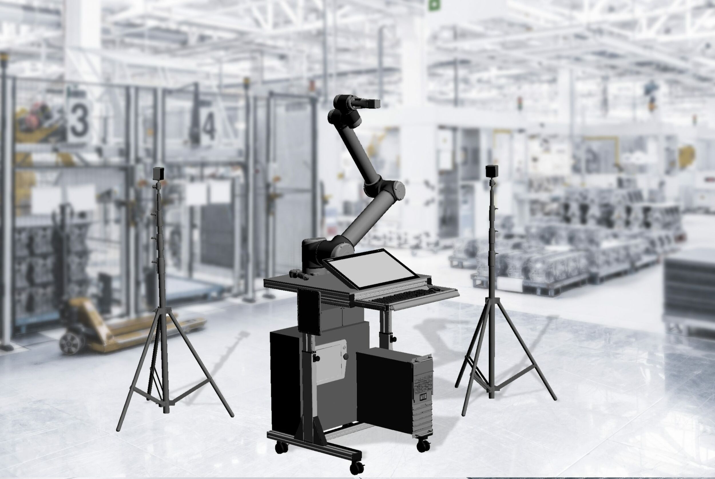 Konstruktionszeichnung des 'RoboSpector' (Bild: Robotron Datenbank-Software GmbH & Wandelbots GmbH)
